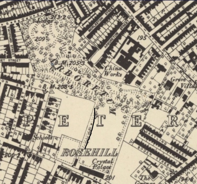 Derby - Arboretum : Map credit National Library of Scotland